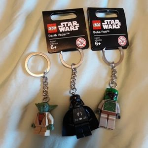Set of 3 star wars lego keychains